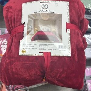 Montana Super Soft Flannel Blanket - Red